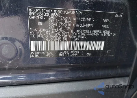 2024 Toyota Rav4 Prime Xse from USA, damaged, VIN JTMEB3FV8RD211991